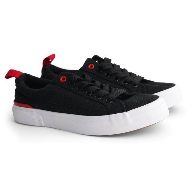 905 - Black knit Pull-on Sneaker
