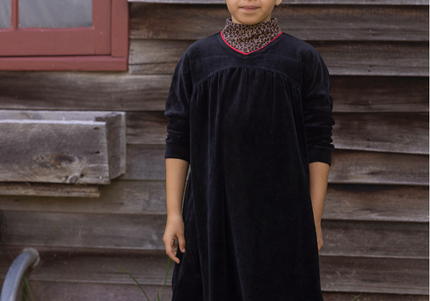 I1- Girls Leopard Kerchief Maxi Jumper