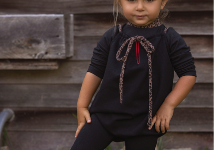 I3- Girls Baby Leopard Trim Romper