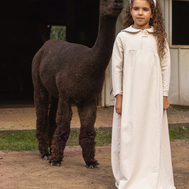 H6- Girls Sand French Terry Maxi Dress