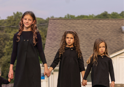 H3- Girls Black French Terry Set