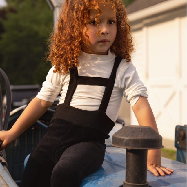 F6- Baby Black Velour Romper