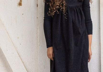 D1- Girls Corduroy Toggle Maxi Jumper