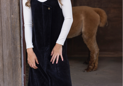 A3- Teen Black Double Strap Maxi Jumper