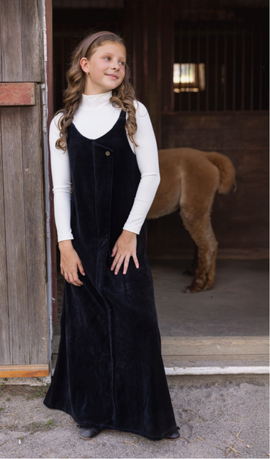 A3- Teen Black Double Strap Maxi Jumper