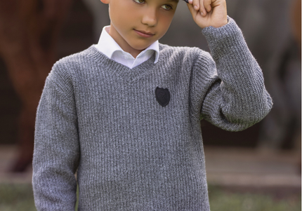 T16- Boys Black & White Knit Sweater