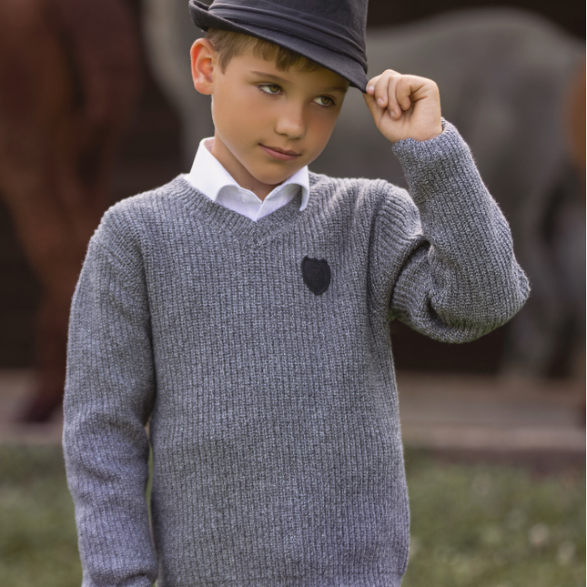 T16- Boys Black & White Knit Sweater