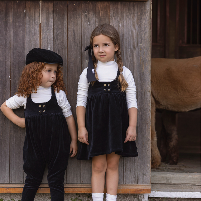 A2- Girls Black Double Strap Short Jumper