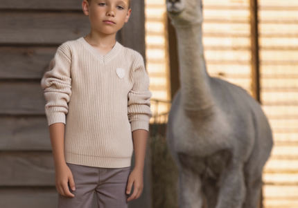 G8- Boys Beige & Brown Pants