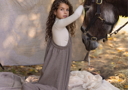 G5- Girls Brown & Beige Maxi Jumper