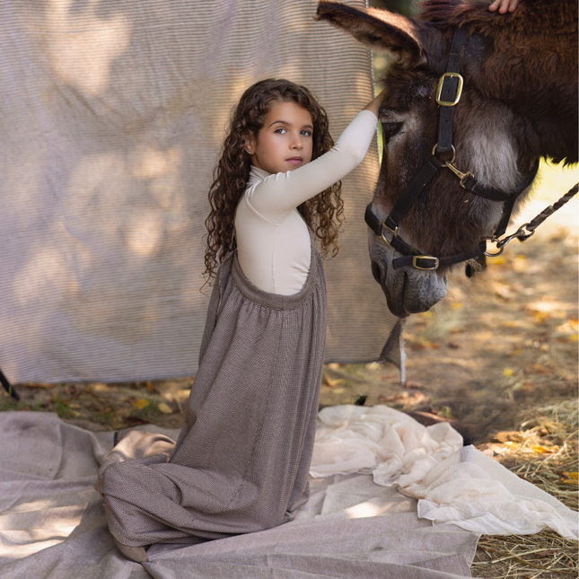 G5- Girls Brown & Beige Maxi Jumper