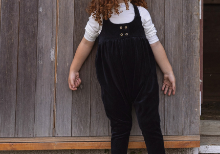 A4- Baby Black Double Strap Maxi Rumper