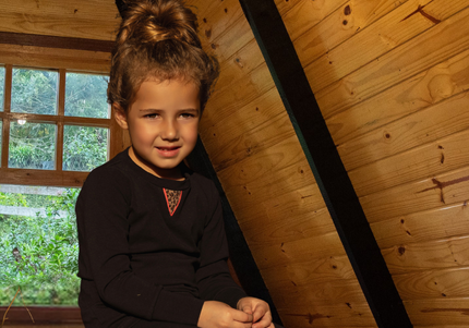 P1- Girls Black Pajama Set