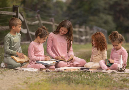 P7- Girls Pink Velour Pajama Set