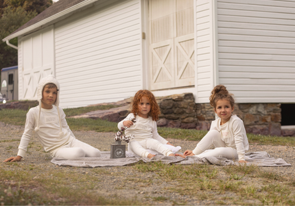 P12- Girls White Velour Pajama Set