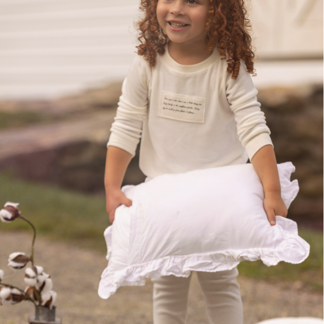 P13- Boys White Velour Pajama Set
