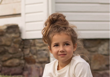 P12- Girls White Velour Pajama Set