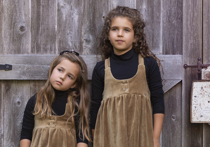 B1- Girls Bronze Double Strap Maxi Jumper
