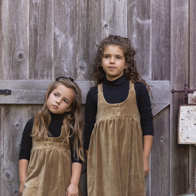 B1- Girls Bronze Double Strap Maxi Jumper