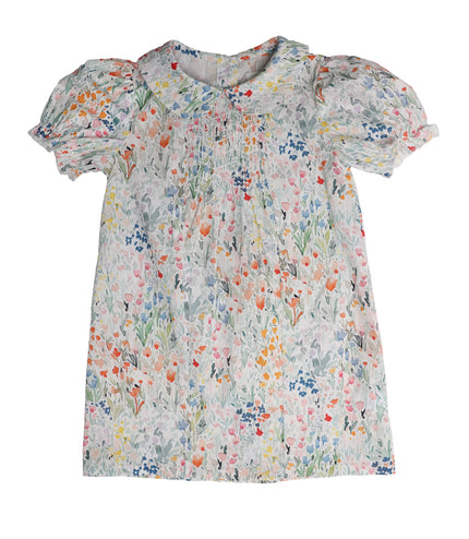 E2 - GIRLS  WILD FLORAL SHORT DRESS