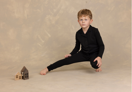 wP13 - BOYS’ WHITE BUTTONED DOWN PAJAMAS
