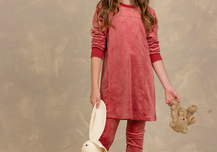 wP30 - FUCHSIA VELOUR NIGHTGOWN