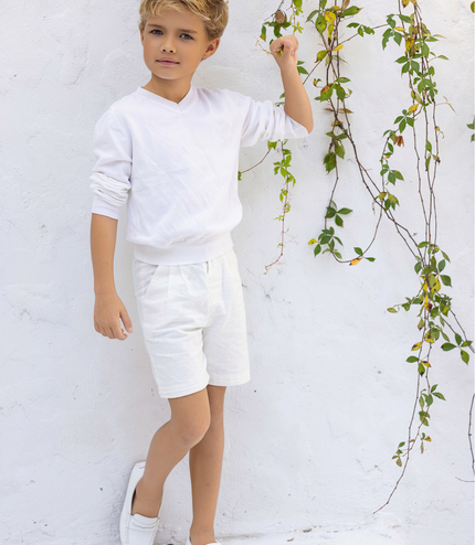 E8 - BOYS OFF WHITE KNIT SWEATER