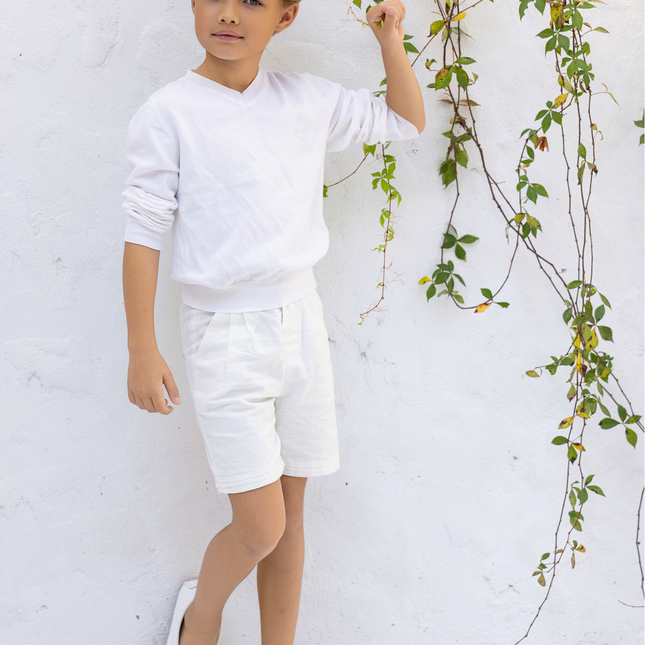 E8 - BOYS OFF WHITE KNIT SWEATER