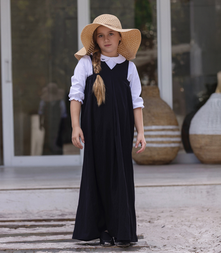 B1 - GIRLS  V-NECK MAXI JUMPER