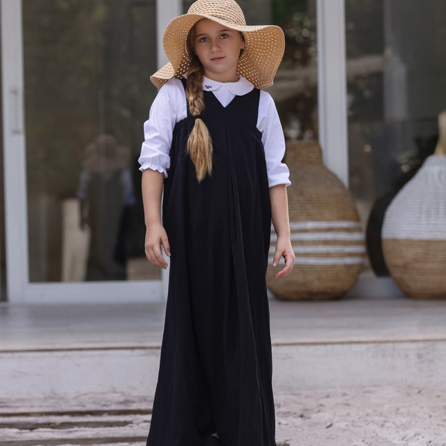 B1 - GIRLS  V-NECK MAXI JUMPER