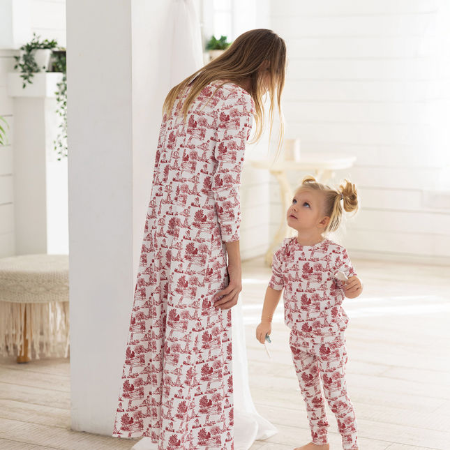 P4 - TEEN RED PLAYFULL TOILE NIGHT ROBE