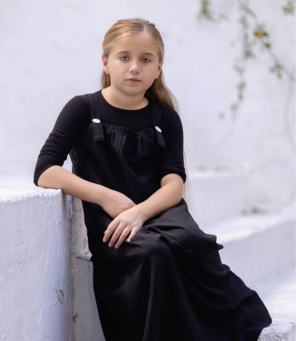 G1 - GIRLS  WHITE SNAP MAXI JUMPER