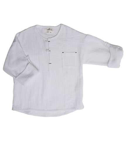 F4 - BOYS WHTE GAUZE SHIRT